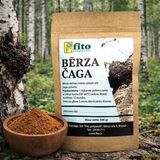 BĒRZA ČAGAS PULVERIS 100GR